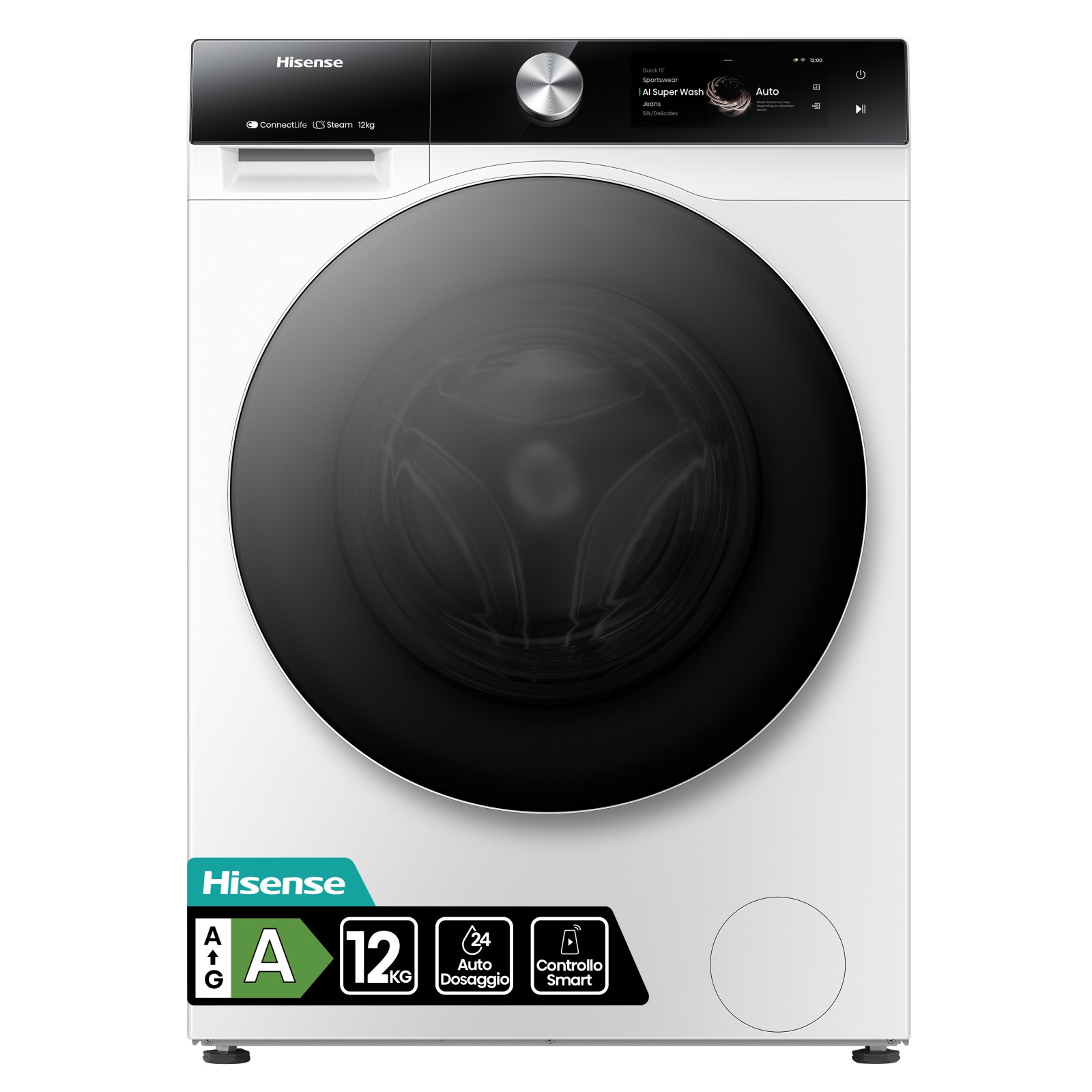 LAVATRICE HISENSE WF7S1247BW 12KG CL. A