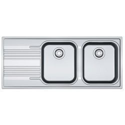  Franke SRX 621 Smart Lavello 2 vasche incasso 116 x 50 con gocciolatoio sinistro - inox satinato