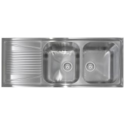  Plados Telma CO11622 - OLYMPUS Lavello incasso cm. 116 x 50 - inox 2 vasche dx + gocciolatoio sx