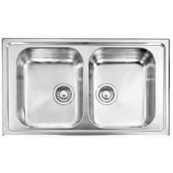  Plados Telma CO08620 - OLYMPUS Lavello incasso cm. 86 x 50 - inox 2 vasche