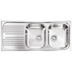  Plados Telma TL11622 Universal Lavello cm. 116 x 50 - inox 2 vasche dx + Gocciolatoio sx