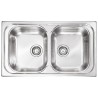  Plados Telma TL08620 Universal Lavello 2 vasche cm. 99x50 - inox