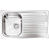  Plados Telma TL08611 Universal Lavello cm. 86x50 - inox 1 vasca sx + Gocciolatoio dx