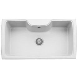  Plados Telma HR0860 UG 58 - MICROULTRAGRANIT Harmony Lavello 1 vasca cm. 88 x 50 - Bianco latte