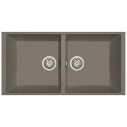  Plados Telma AM8620ST UG 72 - MICROULTRAGRANIT Elegance Lavello 2 vasche cm. 86x43.5 - tartufo