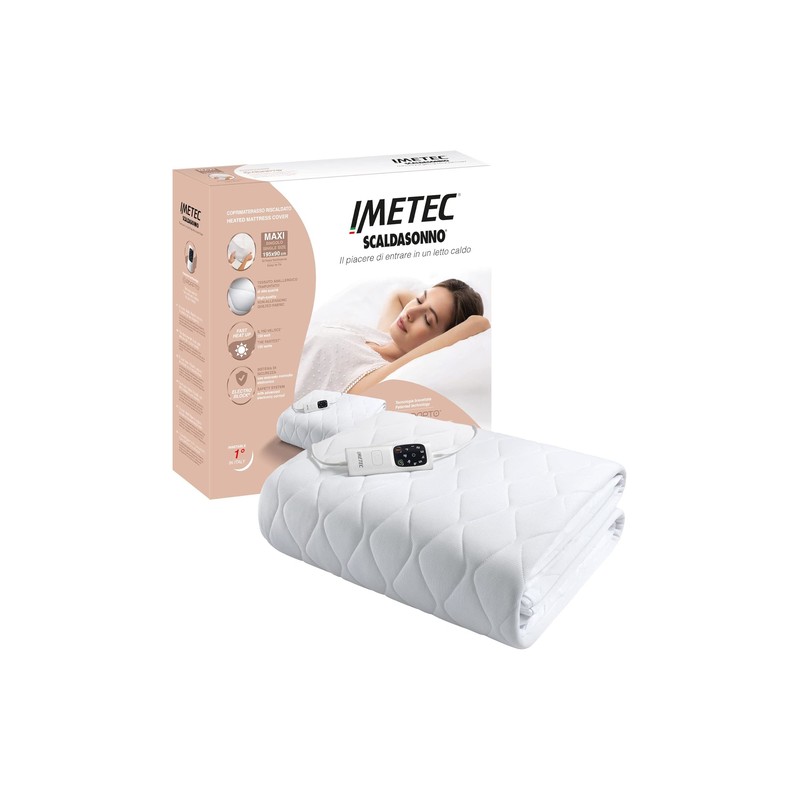 IMET Imetec 16728 Scaldasonno Adapto maxi coprimaterasso singolo 195x90 cm