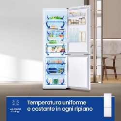 SAMS Samsung RB33B610EWW Frigorifero Combinato 344 Litri Classe E Raffreddamento No Frost colore Bianco