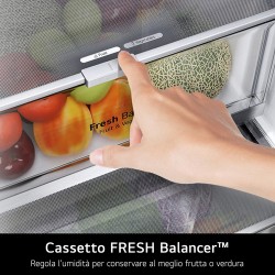 LGE LG GBB567PZCMB Frigorifero Combinato Libera installazione 462 L Total No Frost Wi-Fi Classe energetica E Inox