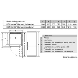 BOSC Bosch Serie 4 KGN392LDC Frigorifero Doppia Porta 368 L No Frost inverter Classe D inox