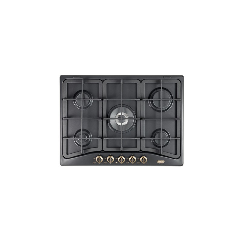 DELO De’Longhi ANF 57 PRO Piano Cottura Antracite Da incasso Gas 5 Fornello(i) da 70 Cm