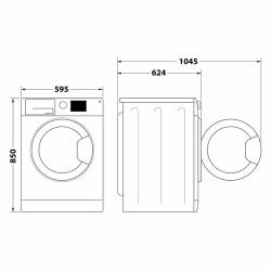 Hotpoint Hotpoint Ariston NBT 1146 WSA IT Lavatrice 11 Kg Centrifuga 1400 giri Profondità 60 cm Inverter Funzione Vapore Classe 