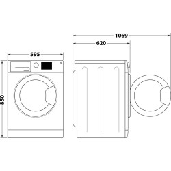 INDE Indesit BWE 101496X WKV IT Lavatrice da 10 kg 1400 Giri motore Inverter Caricamento Frontale Classe energetica A