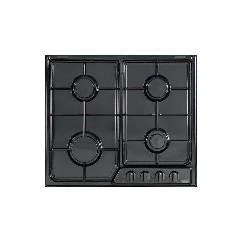 DELO De’Longhi YNF 46 ASV Piano cottura Nero Da incasso Gas 4 Fornello(i)