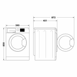 WHIR Whirlpool WSB725DIT Lavatrice 7 kg Centrifuga 1200 Giri classe B Bianco - WSB 725 D IT