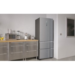 HAIE Haier HTOPMNE7193 Frigorifero Combinato Libera installazione 450 L No Frost Sistema Multi-Airflow Classe E Grigio