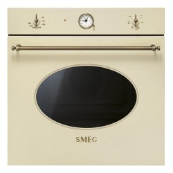 SMEG Smeg SF800PO Forno Elettrico da Incasso Estetica Coloniale 70 Litri Multifunzione 6 Programmi Classe A Panna