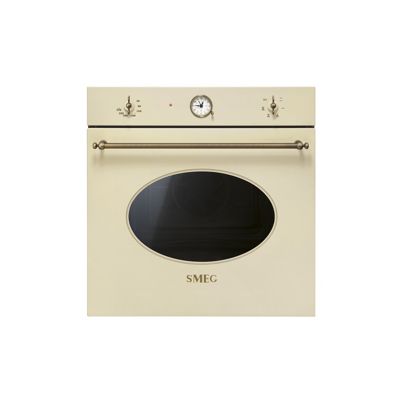 SMEG Smeg SF800PO Forno Elettrico da Incasso Estetica Coloniale 70 Litri Multifunzione 6 Programmi Classe A Panna