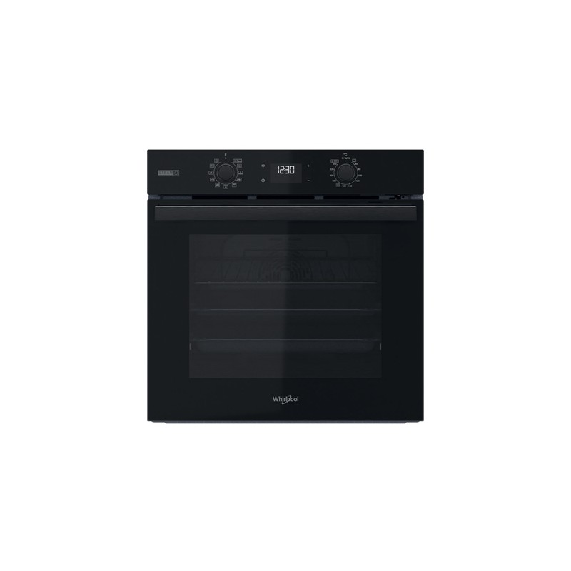 WHIR Whirlpool OMSR58RU1SB Forno Elettrico da Incasso Ventilato Multifunzione 71 L Pirolitico Nero Classe A+