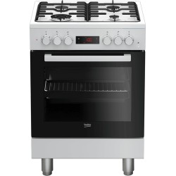 BEKO Beko FSE62110DWF Cucina a Gas 4 fuochi con Forno Elettrico Ventilato 60x60 cm Pulizia a Vapore classe A