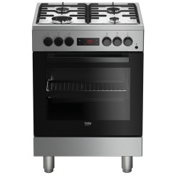 BEKO Beko FSE62110DXF Cucina a Gas 4 Fuochi Forno Elettrico con grill Classe A colore Inox