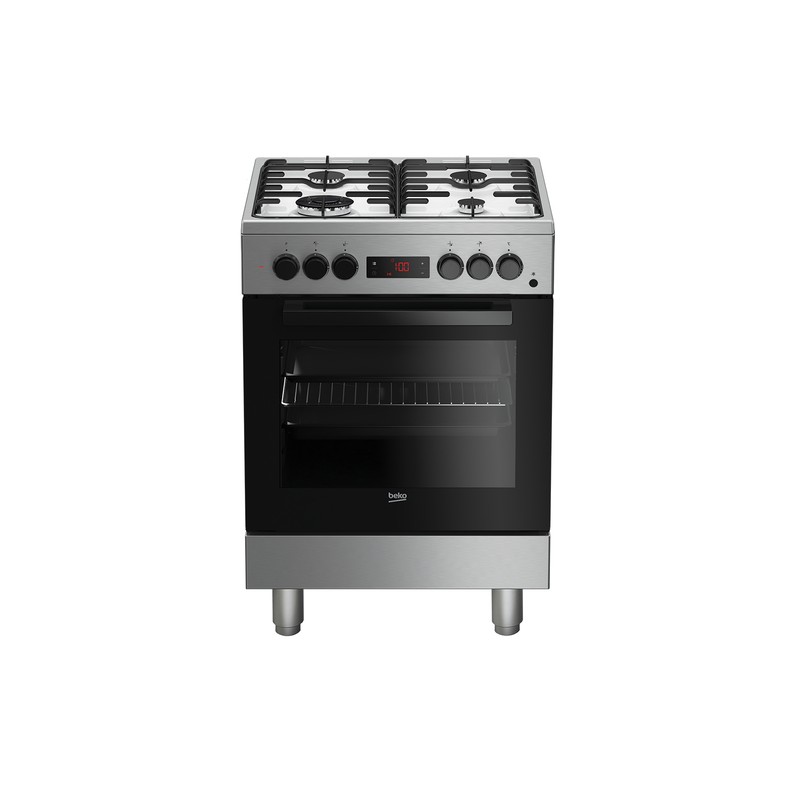 BEKO Beko FSE62110DXF Cucina a Gas 4 Fuochi Forno Elettrico con grill Classe A colore Inox