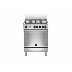 LAGE Bertazzoni La Germania Americana AMN654GXV Cucina a Gas Piano Cottura 4 Fuochi Forno a Gas ventilato Classe A+ Inox