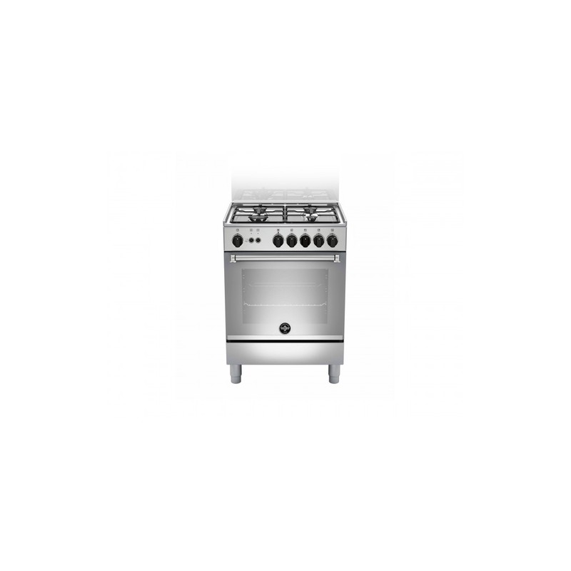 LAGE Bertazzoni La Germania Americana AMN654GXV Cucina a Gas Piano Cottura 4 Fuochi Forno a Gas ventilato Classe A+ Inox