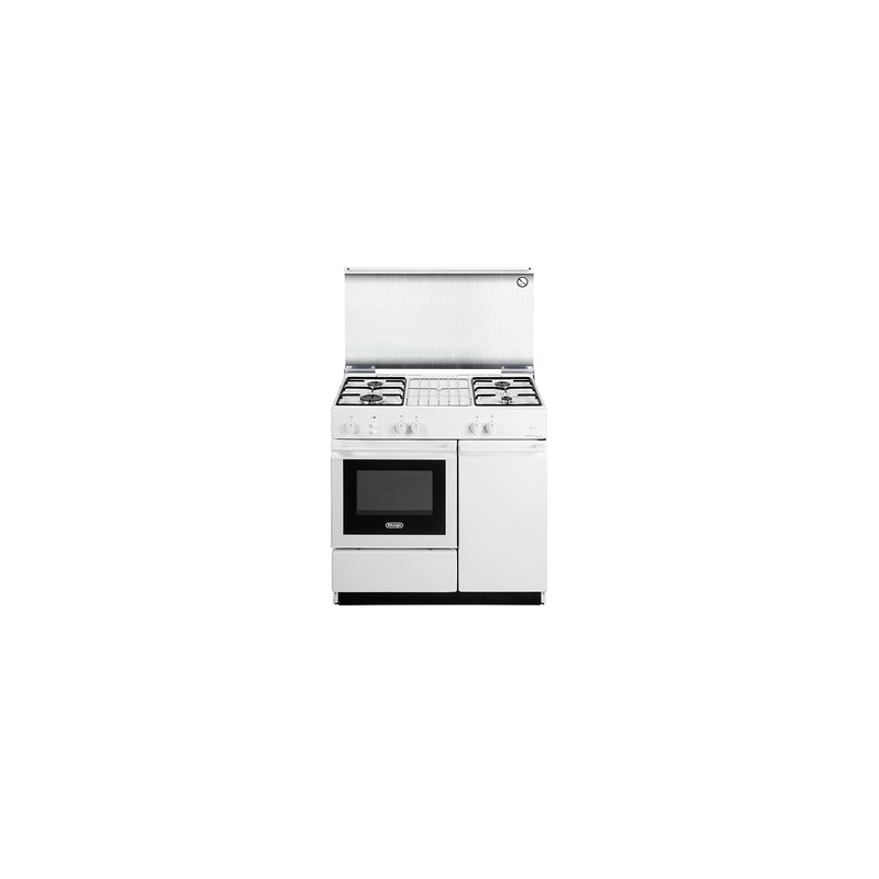 DELO De Longhi SGGW854NED Cucina a Gas 86x50 Cm Forno a Gas Linea Smart 4 Fuochi Classe energetica A Bianco