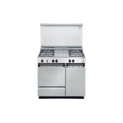 DELO De Longhi SGGX854 N ED Cucina a Gas 86x50 cm Forno a Gas Linea Smart 4 Fuochi Classe energetica A Acciaio Inox