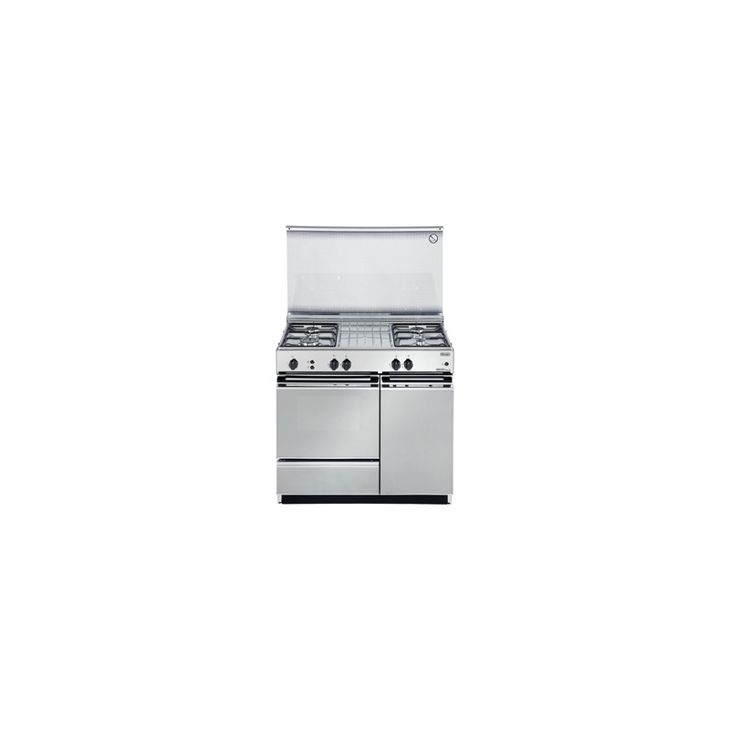 DELO De Longhi SGGX854 N ED Cucina a Gas 86x50 cm Forno a Gas Linea Smart 4 Fuochi Classe energetica A Acciaio Inox