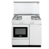 DELO De Longhi SGW 854 N Cucina a Gas 86x50 Cm 4 Fuochi con Coperchio Forno a Gas Portabombole colore Bianca