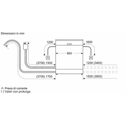 Bosch Bosch SMS4HMI07E Lavastoviglie da libera installazione 60 cm 14 Coperti Classe D Acciaio