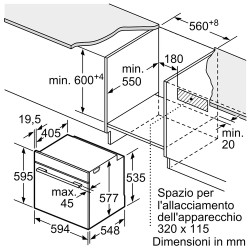 Bosch Bosch HBG7721B1 Forno Elettrico 71 Litri Pirolitico Multifunzione 3600W Serie 8 Classe A Nero