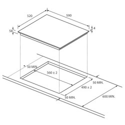 CAND Candy Idea CI642CTT/E1 Piano Cottura a induzione Nero da 59 Cm 4 Fornello(i)