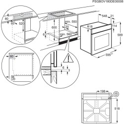 ELEC Electrolux EOF4P46X Forno Elettrico da Incasso Multifunzione con Grill Funzione Pizza 72 Litri Classe A+ Inox