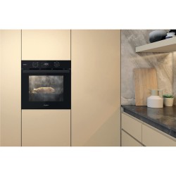 WHIR Whirlpool OMSR58RU1SB Forno Elettrico da Incasso Ventilato Multifunzione 71 L Pirolitico Nero Classe A+