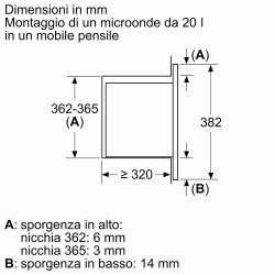 Bosch Bosch BEL623MS3 Forno a Microonde da incasso 20 L Potenza 800W Larghezza 60 cm Inox