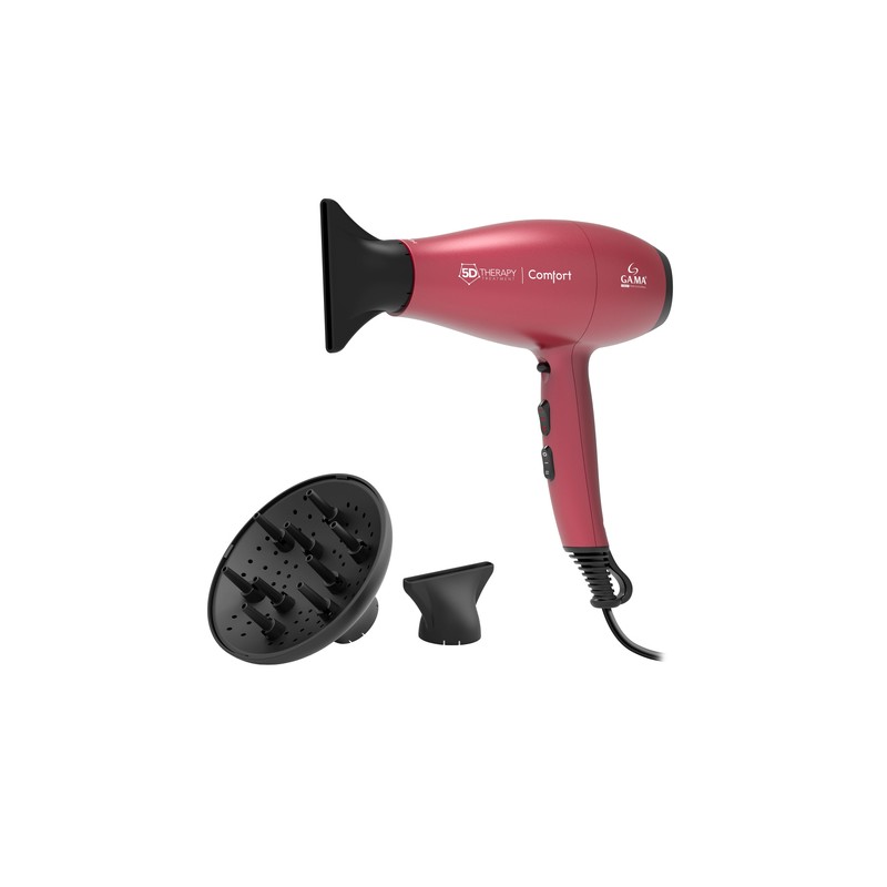 GA.MA GA.MA 5D Therapy Comfort Halogen asciuga capelli 2200 W Rosso