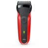 BRAU Braun Series 3 300s Foil Shaver Trimmer Rasoio elettrico da barba Rosso