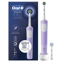 ORAL Oral-B Vitality Spazzolino Elettrico Ricaricabile Pro Viola, 2 Testine