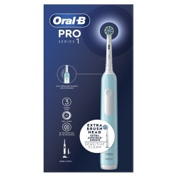 ORAL Oral-B Spazzolino Elettrico Ricaricabile Series 1 Blu con 2 Testine di Ricambio, 1 Spazzolino