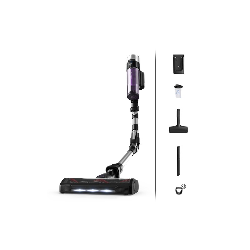 ROWE Rowenta X-Force Flex 9.60 RH2037 Scopa Elettrica senza filo Nero Viola Senza sacchetto