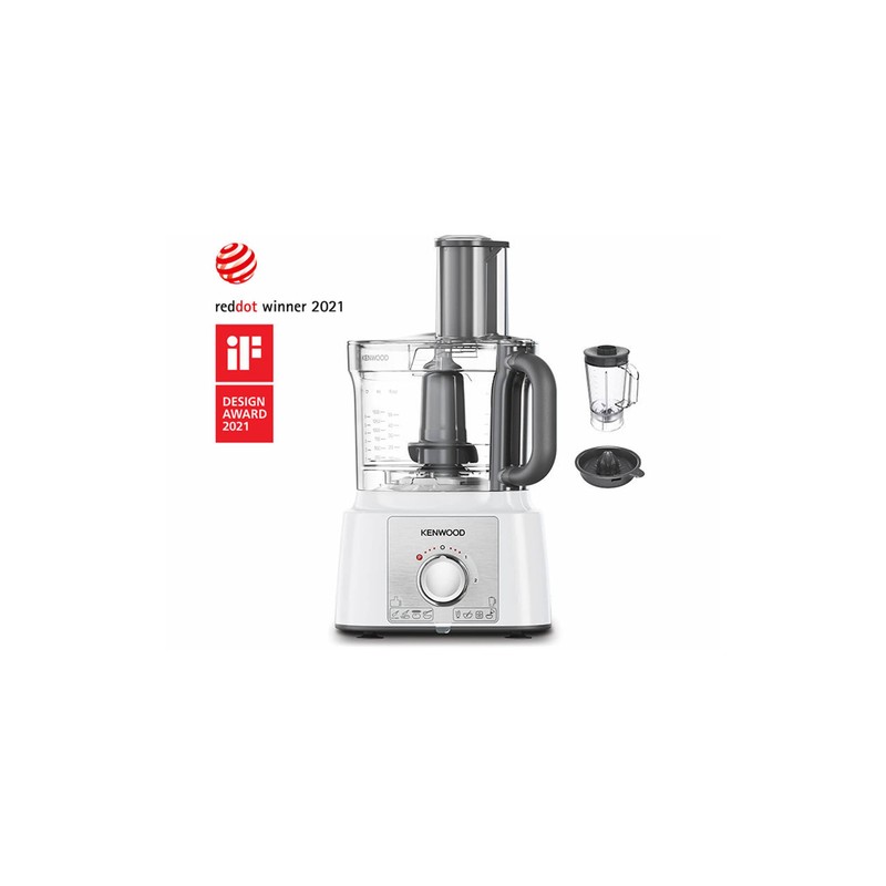 KENW Kenwood FDP65 MultiPro Express robot da cucina 1000 W 3 L Acciaio inossidabile, Bianco