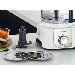 KENW Kenwood FDP65 MultiPro Express robot da cucina 1000 W 3 L Acciaio inossidabile, Bianco