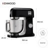 KENW Kenwood KMX750AB Impastatrice Planetaria 1000 W 5 L Nera