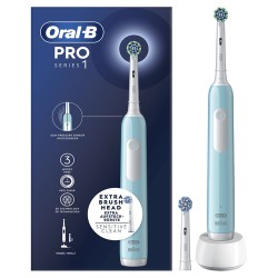 ORAL Oral-B Spazzolino Elettrico Ricaricabile Series 1 Blu con 2 Testine di Ricambio, 1 Spazzolino