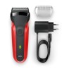 BRAU Braun Series 3 300s Foil Shaver Trimmer Rasoio elettrico da barba Rosso