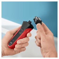 BRAU Braun Series 3 300s Foil Shaver Trimmer Rasoio elettrico da barba Rosso