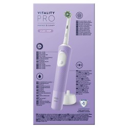 ORAL Oral-B Vitality Spazzolino Elettrico Ricaricabile Pro Viola, 2 Testine