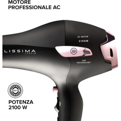 IMET Imetec Bellissima 11858 P7 3200 Asciugacapelli Professionale 2100 Watt Ionizzatore 2 Velocità 3 Temperature